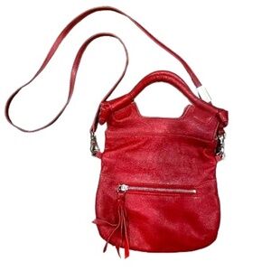 Foley + Corinna Disco City Crossbody Purse Red and Silver